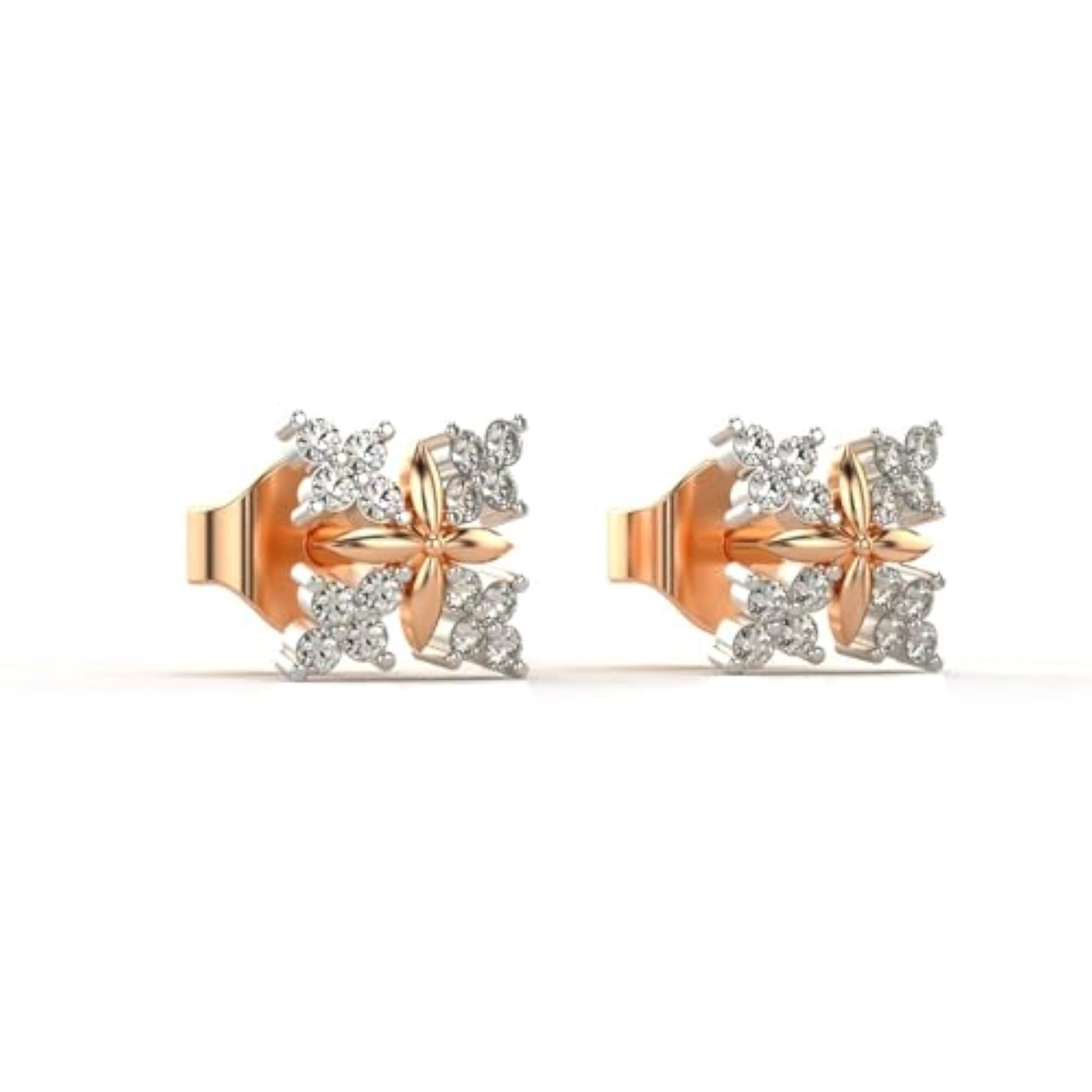 Women's Sterling Silver 0.18cts Lab Grown Diamond Earrings, Elegant